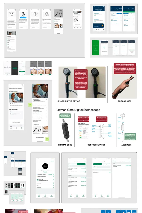 UI study of existing digital stethoscope apps