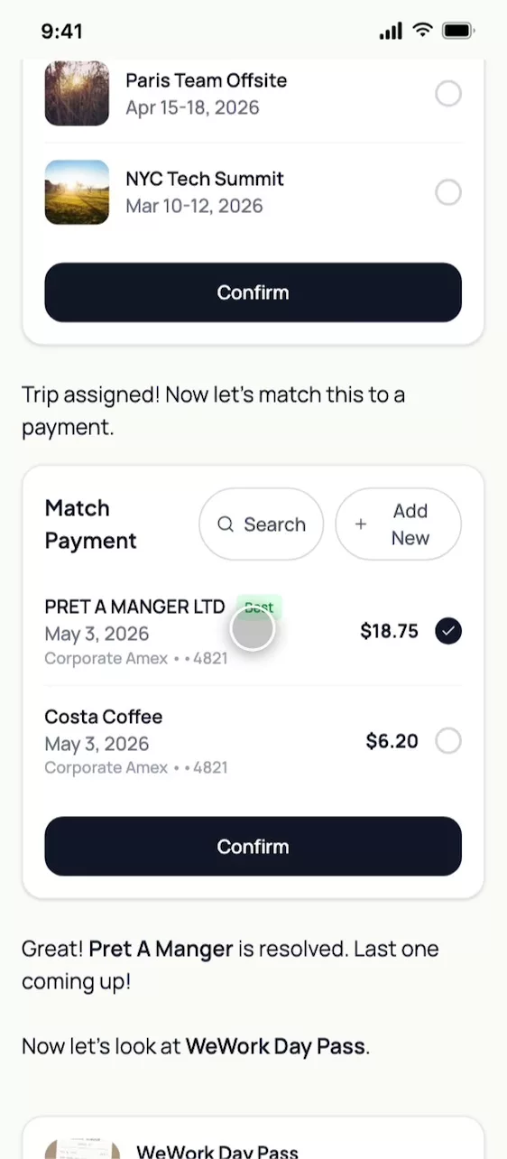 Then match it to the card transaction the aggregator already pulled.